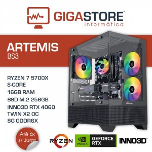 Desktop Gaming ARTEMIS-BS3 RYZEN 7 5700X 16GB RAM 256GB SSD + 512GB SSD W11